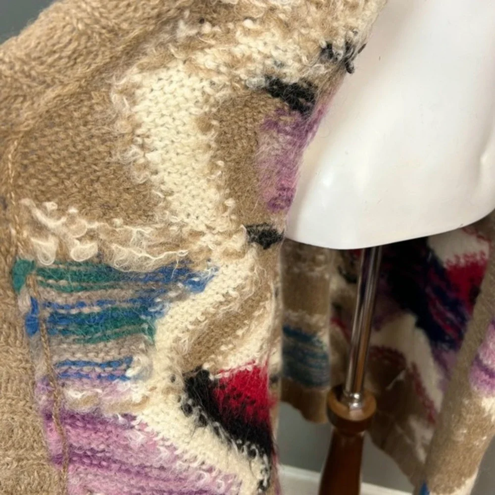 Anthropologie Moulinette‎ Soeurs Long Cardigan Sweater M L Oversized Colorful